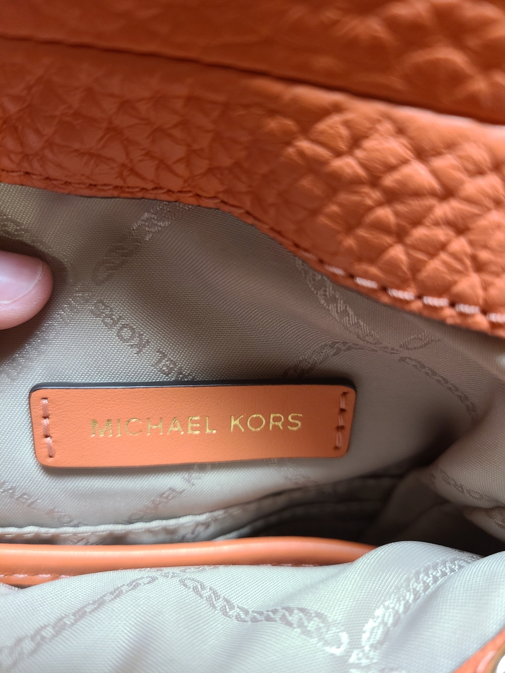 Michael Kors Coral Leather Mini Backpack - Picture 8 of 9
